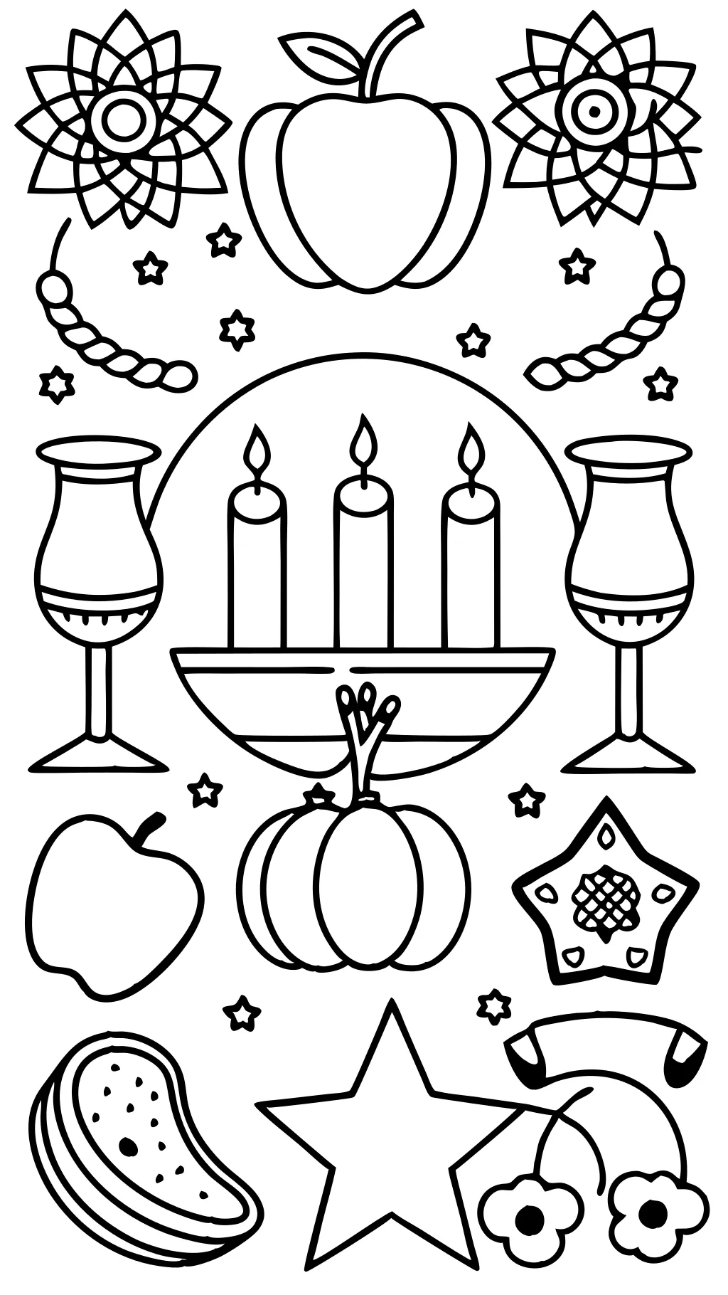 coloriage rosh hashanah